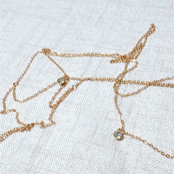 Diamond drop necklace N523 - Picture 3 of 4